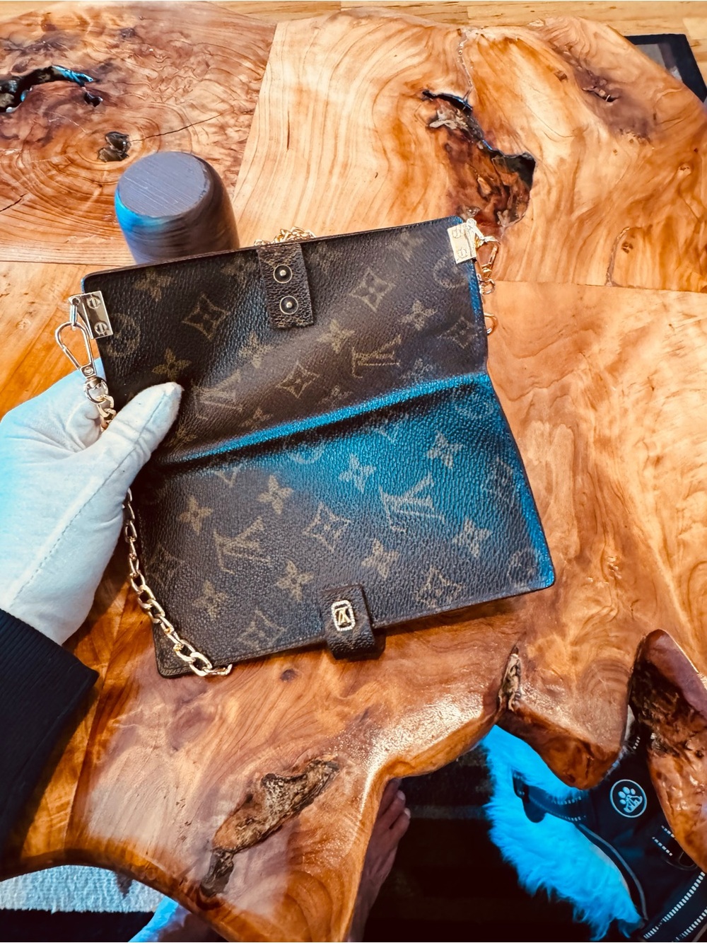 Louis Vuitton monogram wallet, reinvented fold converted Crossbody - Picture 9 of 15